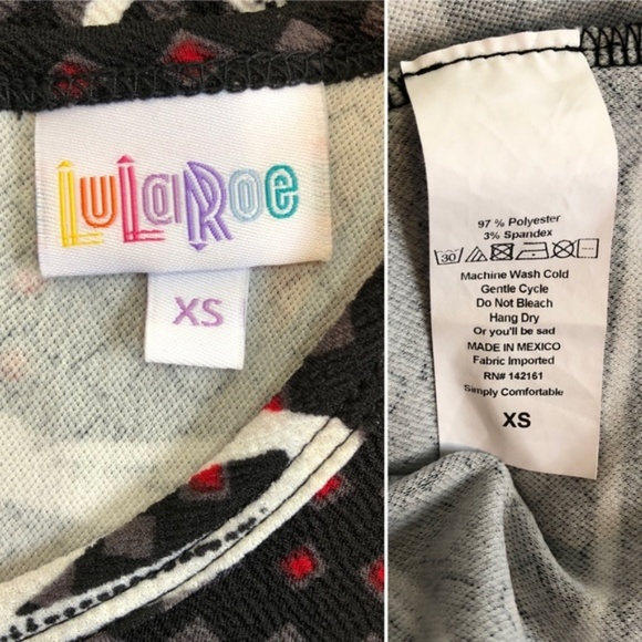 LuLaRoe *Rare* Amelia Dress with White Bows - Picture 4 of 4